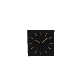 Small Square Clock- Black