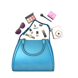 Purse and Contents- Blue