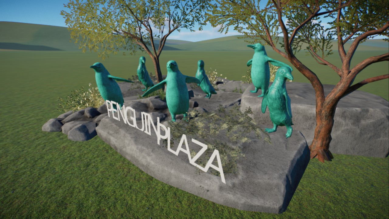 Penguin Plaza Statue preview