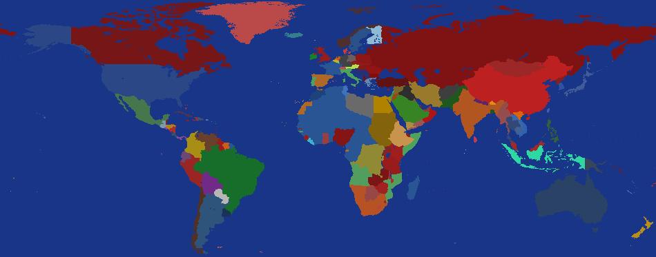 Mappa del mondo 1950