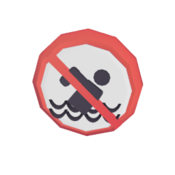 No Swimming Sign