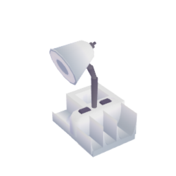 Desk lamp with storage