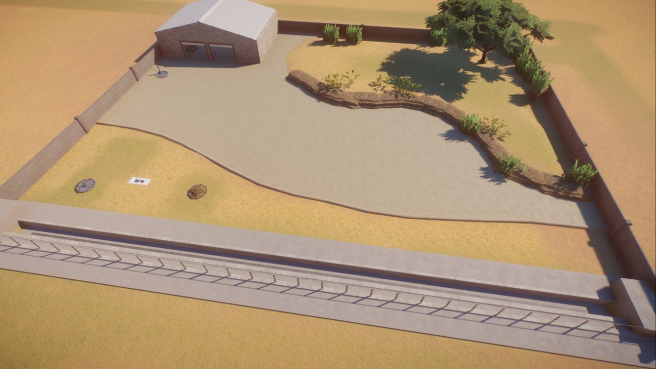 Starter Southern White Rhino Habitat by PlasticSwans