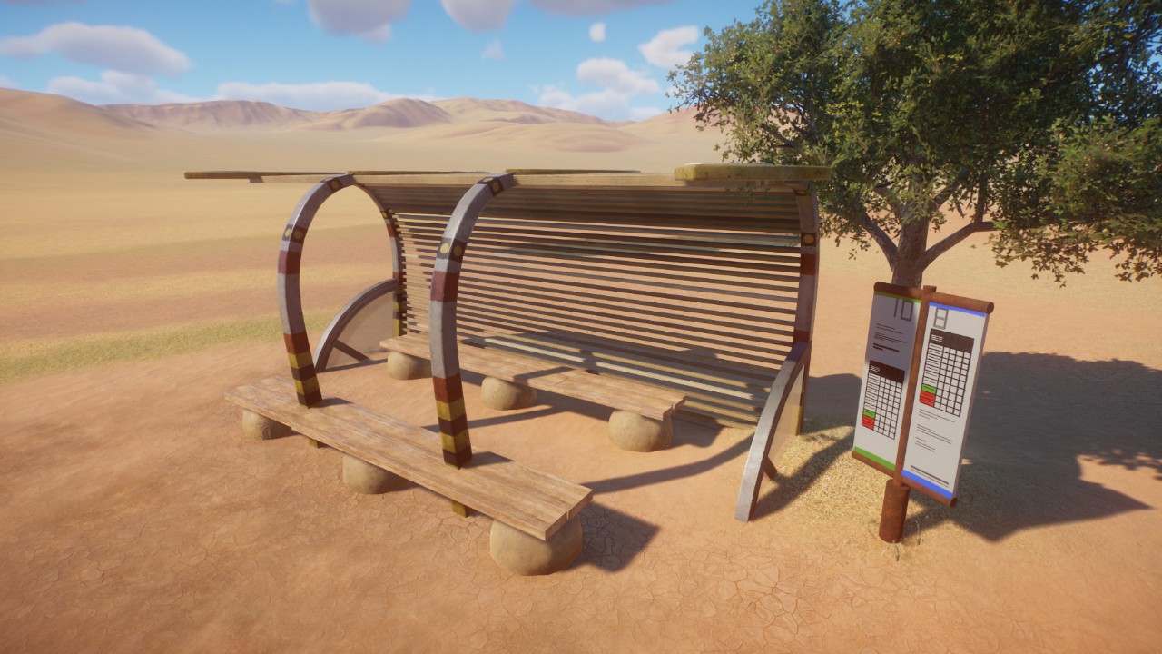 African Themed Bus Stop - By Toves