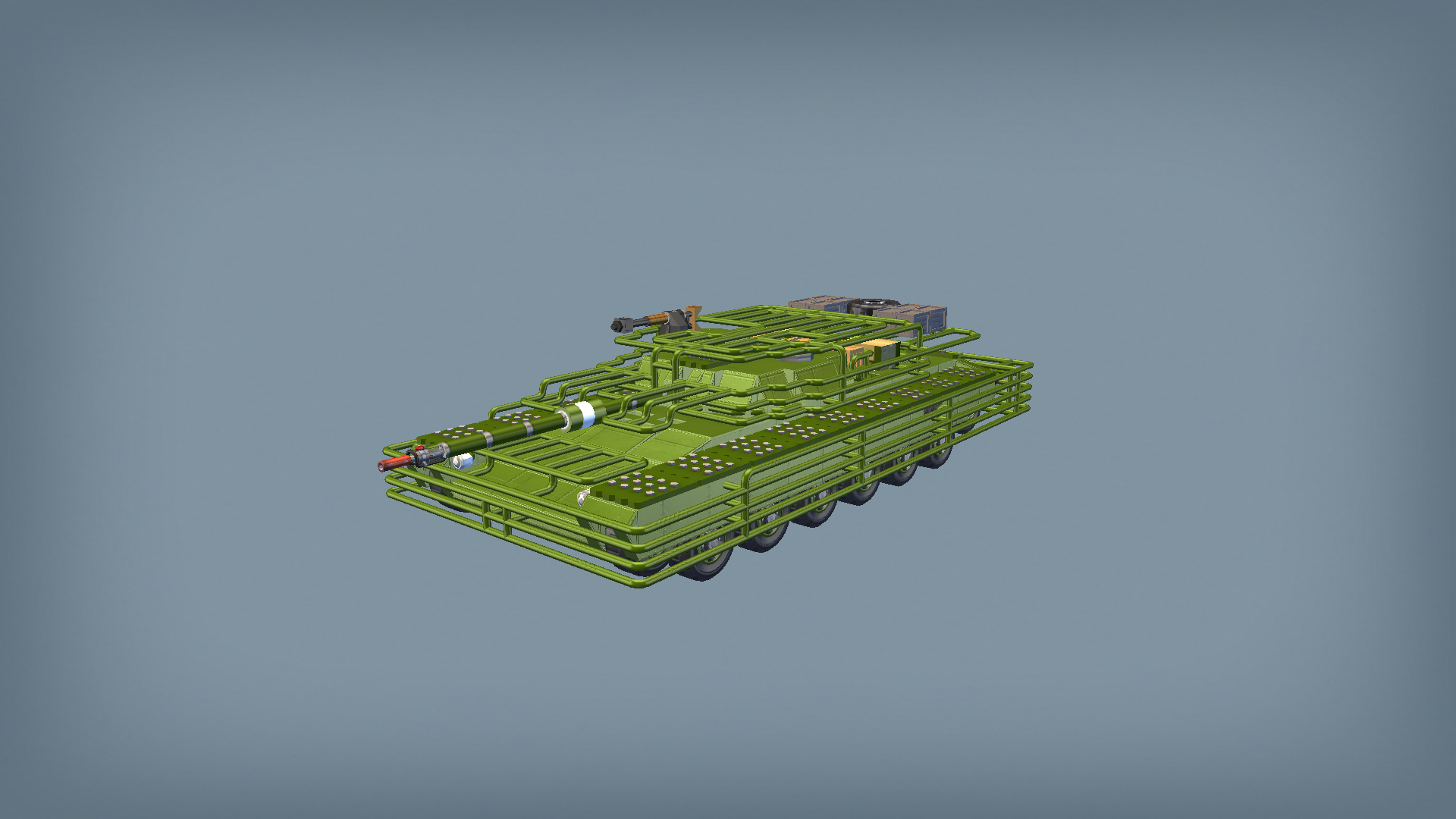 Tank with anti drone cage 02