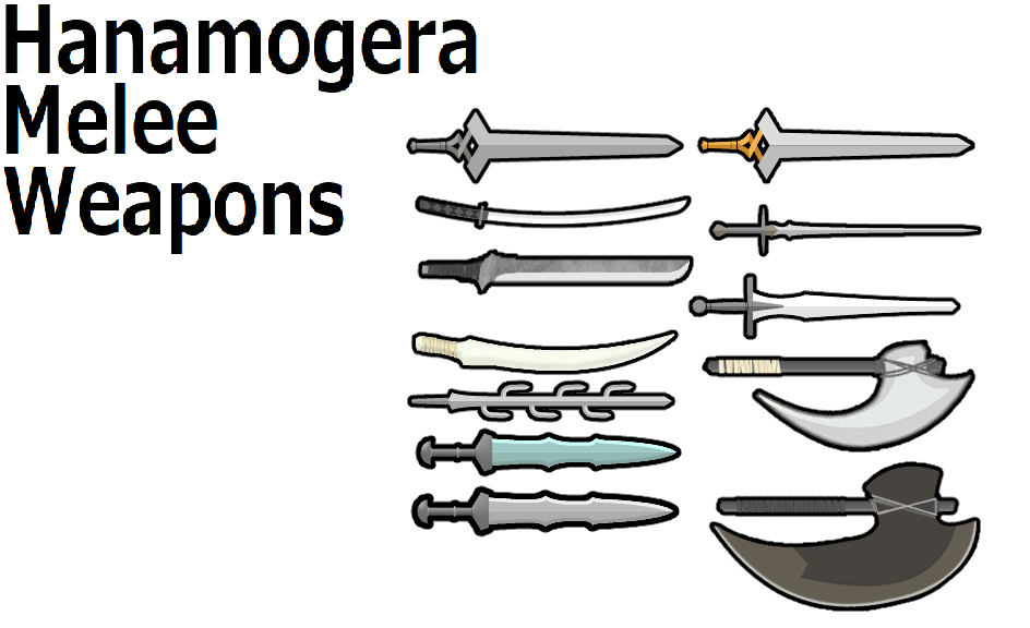Hanamogera_MeleeWeapons