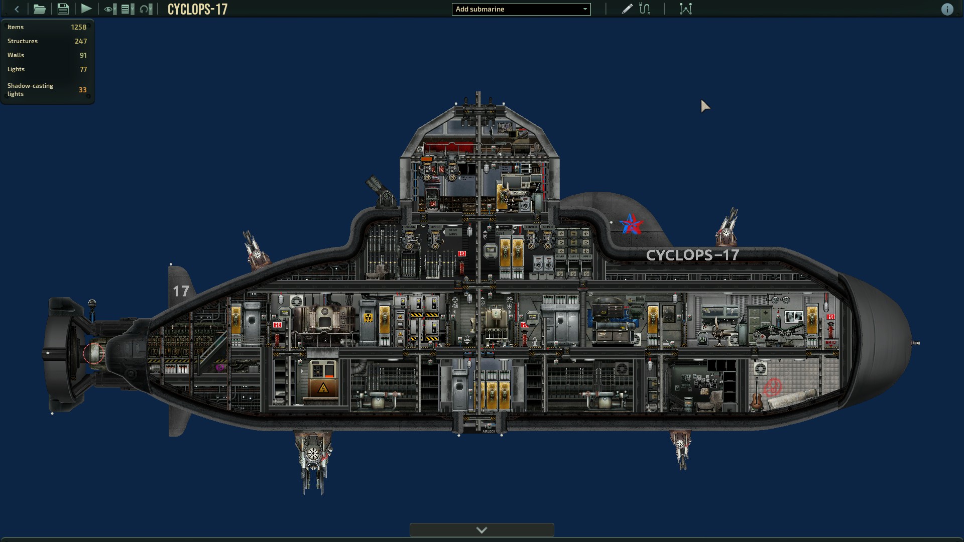 Cyclops-17 Prisoner Escort Sub – Barotrauma Mod