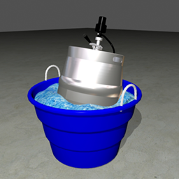 Beer Keg in Ice Bucket