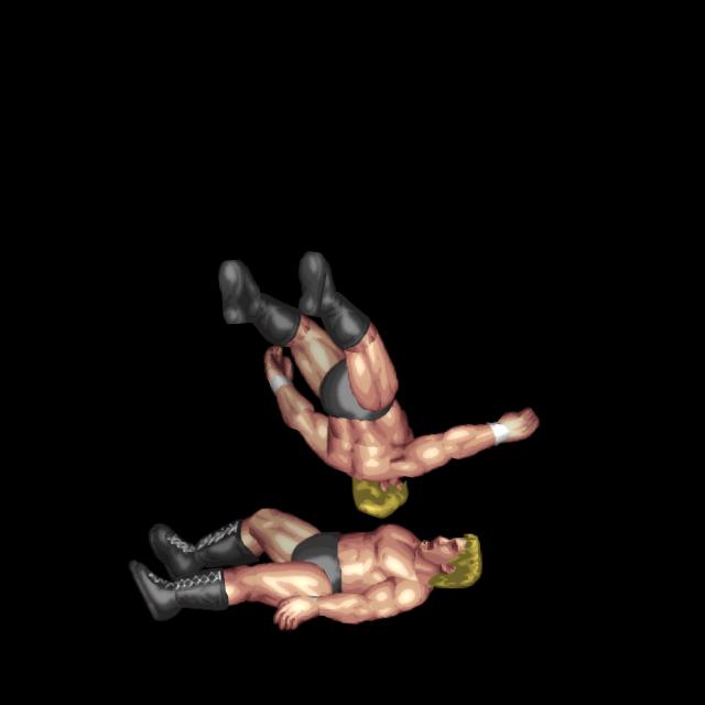 フライングボディプレス(仰向頭)/Flying Body Press(FaceUp NearHead)