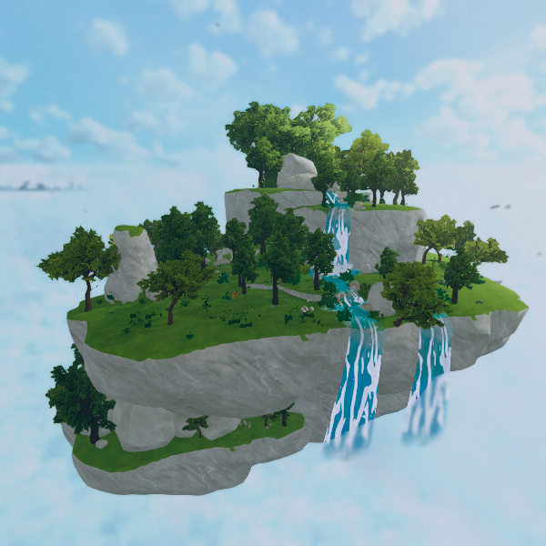 Large luscious island with ruins