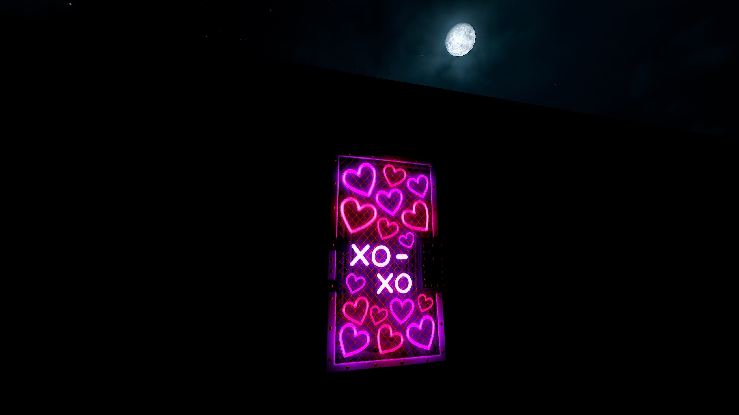 Neon Hearts Sheet Metal Door thumbnail 2