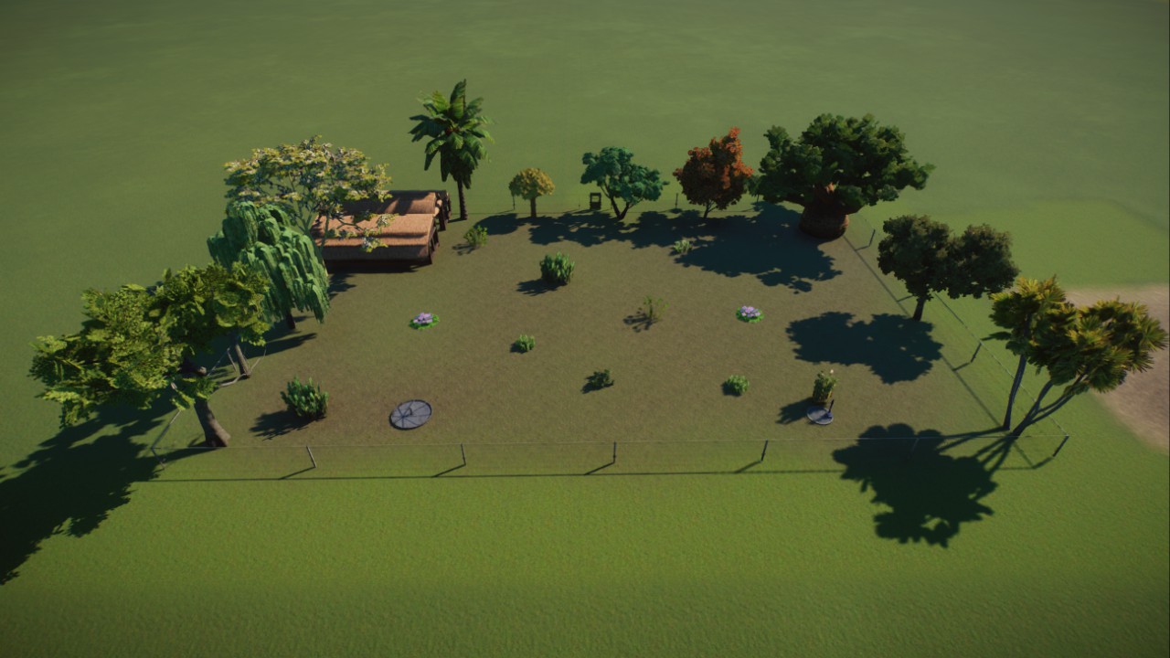 Double Southern White Rhinoceros Habitat