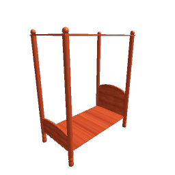 Bed - Canopy Single Cherry