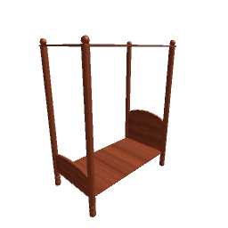 Bed - Canopy Single Sapele