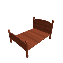 Bed - Knobs Double Sapele