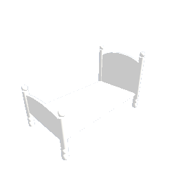 Bed - Knobs Single White
