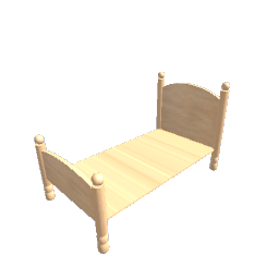 Bed - Knobs Single Elm