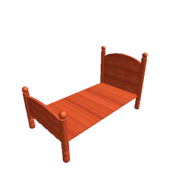 Bed - Knobs Single Cherry