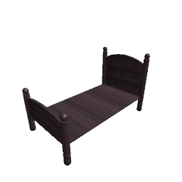 Bed - Knobs Single Dark