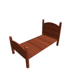 Bed - Knobs Single Sapele