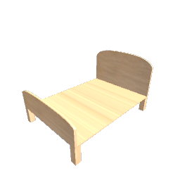 Bed - Modern Double Elm