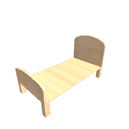 Bed - Modern Single Elm