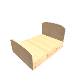 Bed - Drawer Double Elm