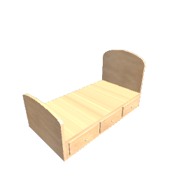 Bed - Drawer Single Elm