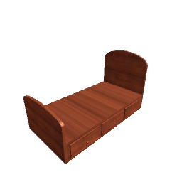 Bed - Drawer Single Sapele