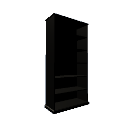 Bookcase - Black 1m