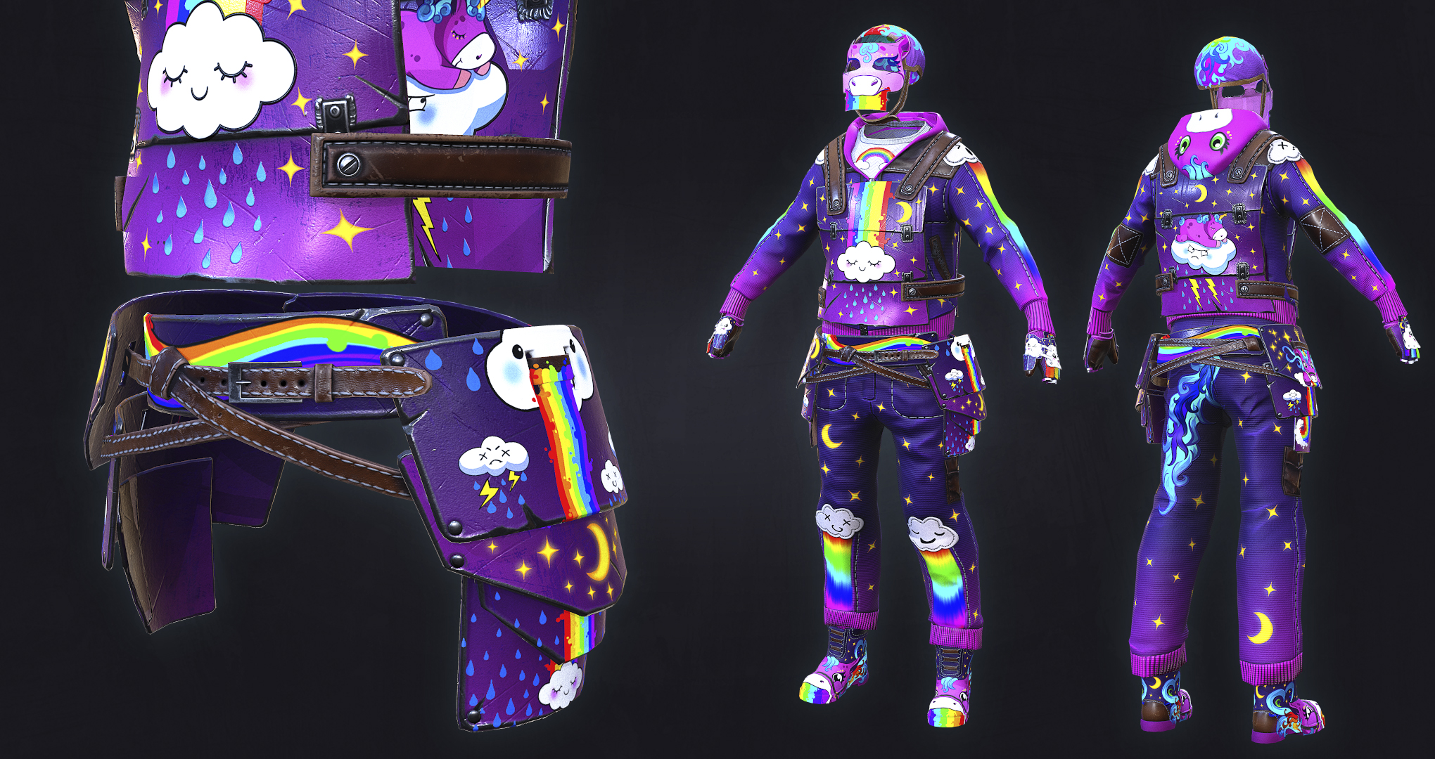 Rainbow Pony Roadsign Pants