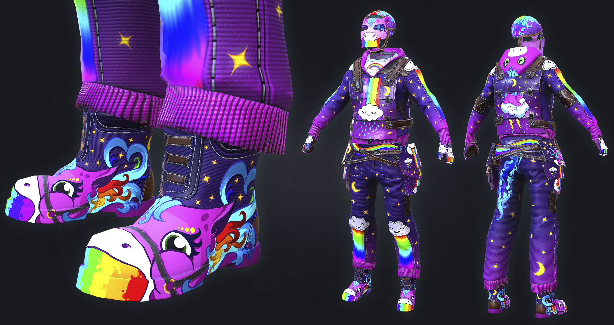 Rainbow Pony Boots