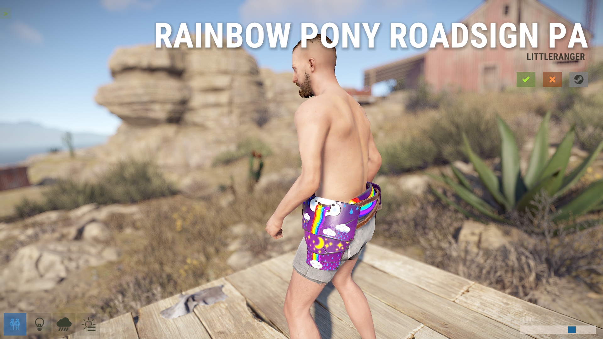 Rainbow Pony Roadsign Pants