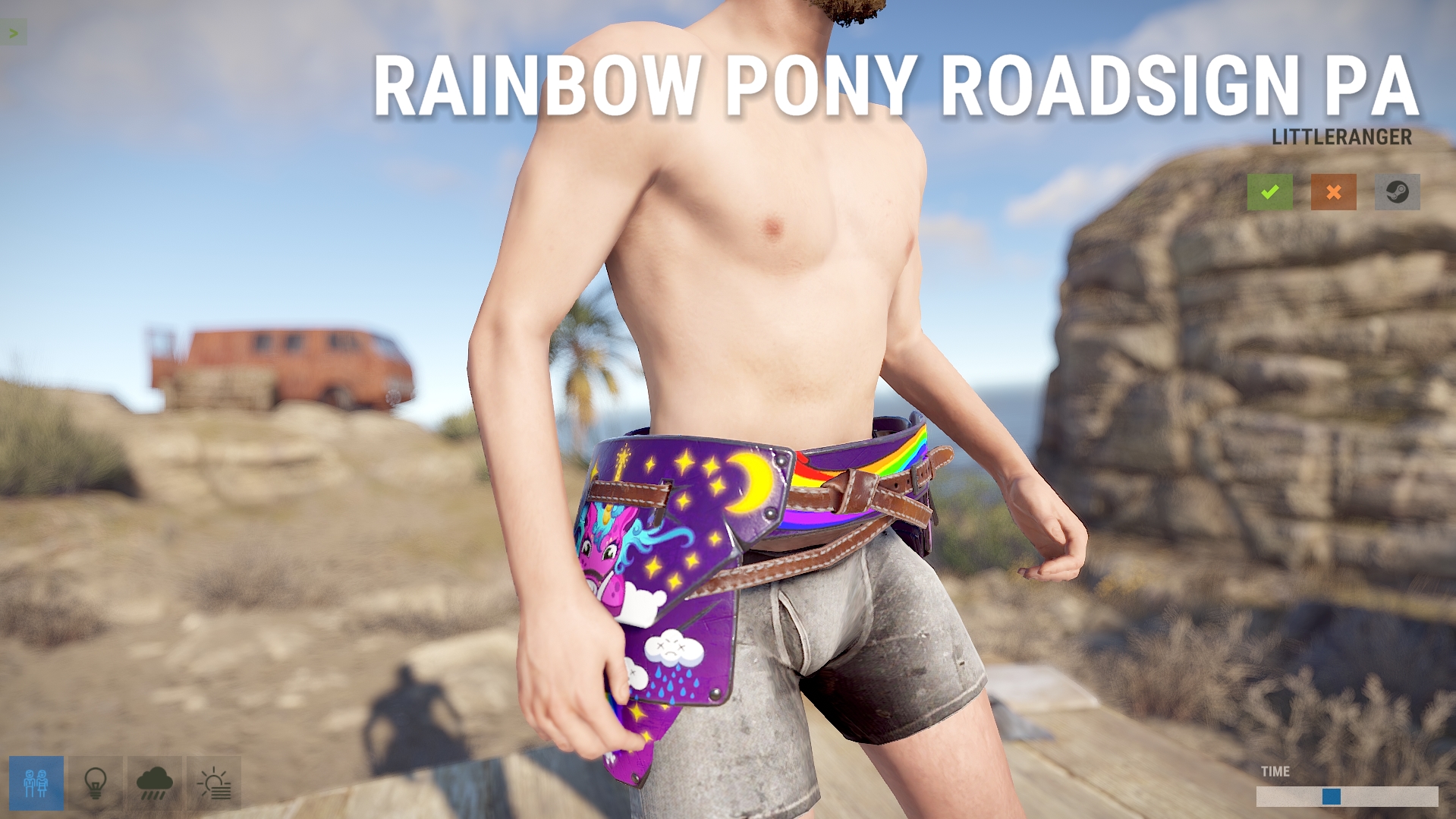 Rainbow Pony Roadsign Pants