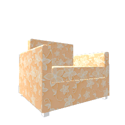 Comfy Armchair - Floral Line Peach