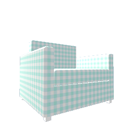 Comfy Armchair - Aqua Gingham