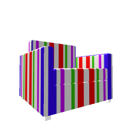 Comfy Armchair - Bright Stripes