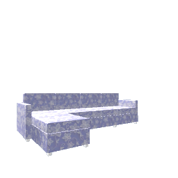 Comfy L Sofa - Floral Purple Line Right preview