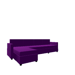 Comfy L Sofa - Purple Right