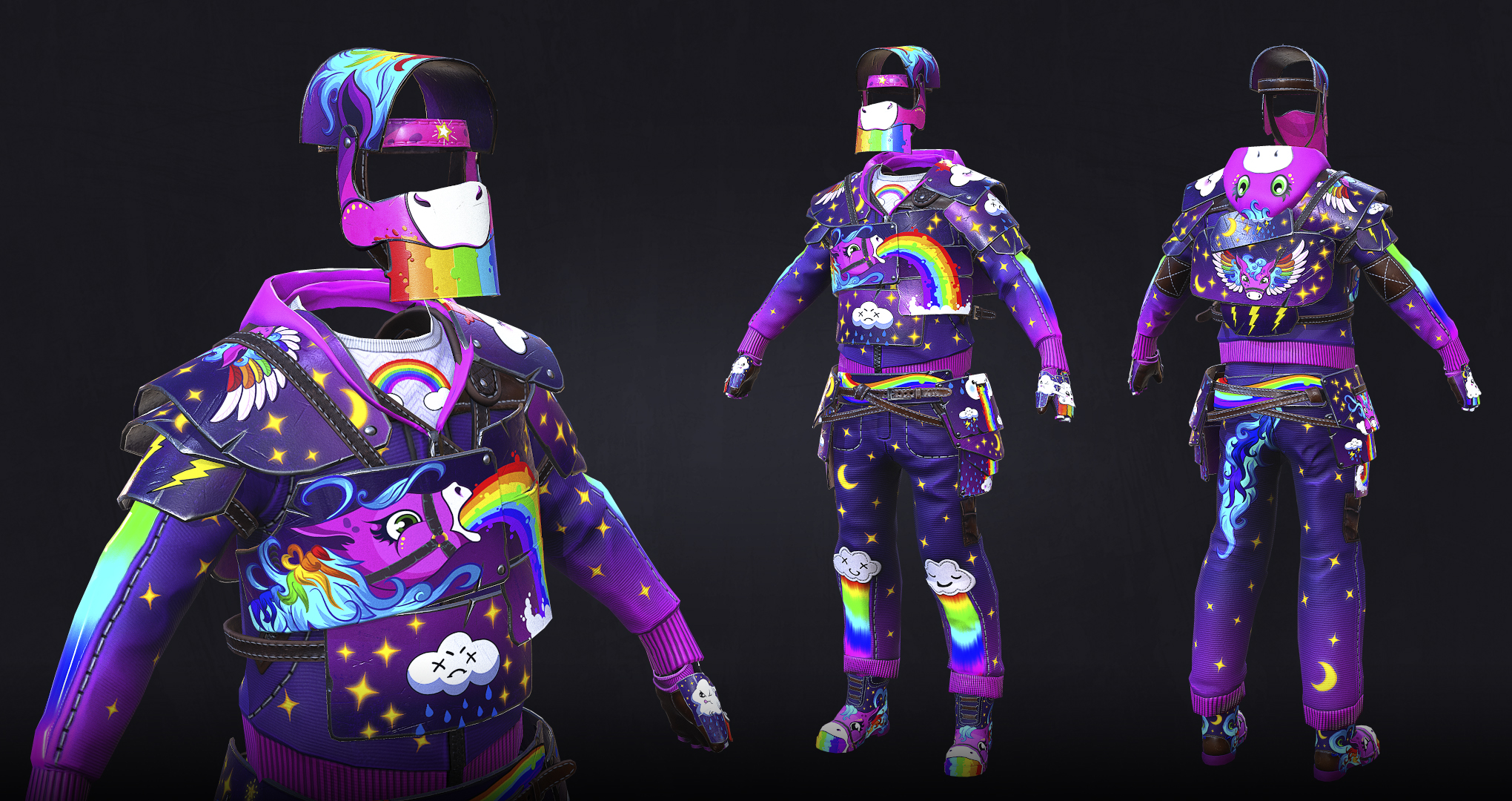 Rainbow Pony Helmet