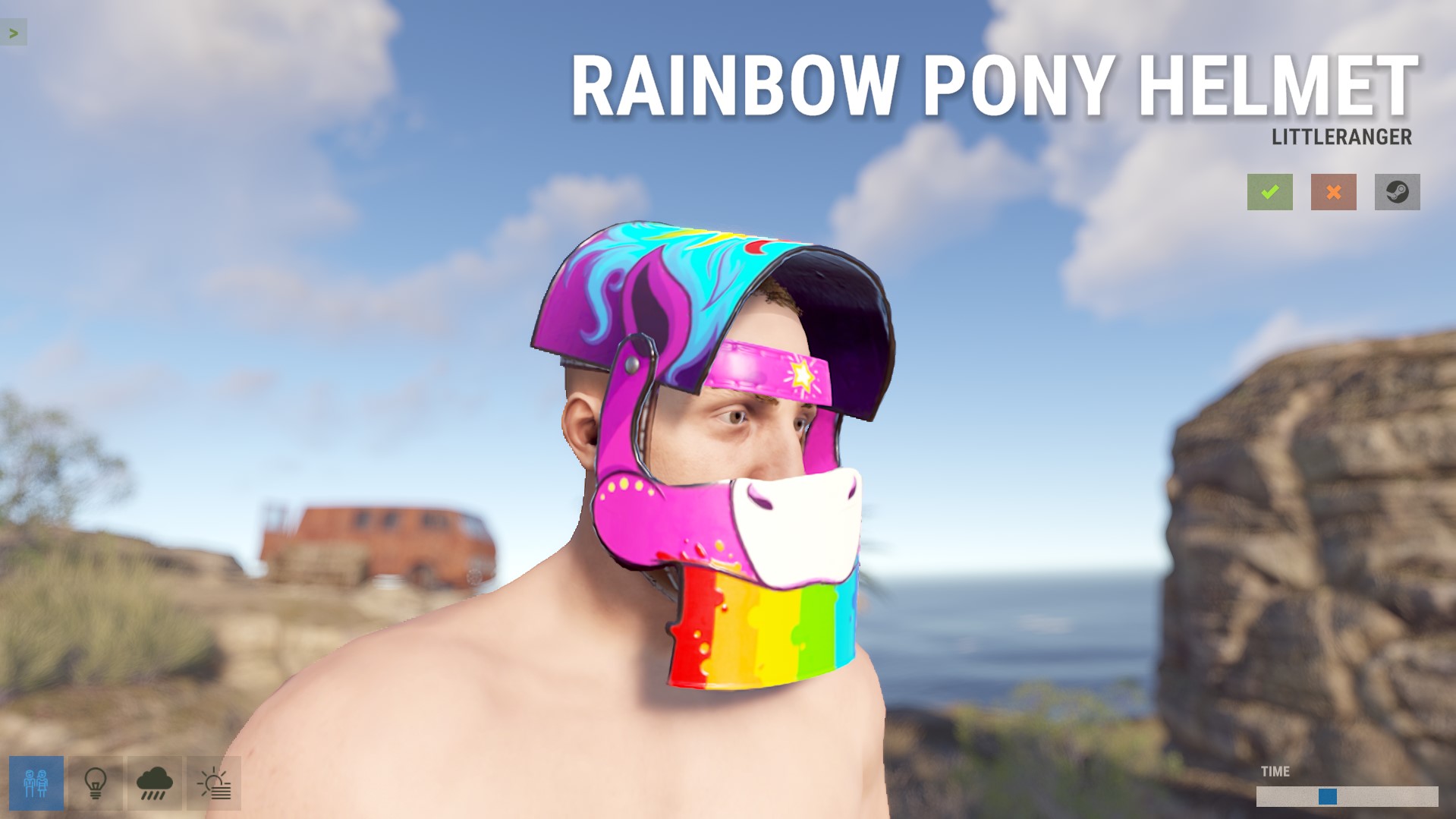 Rainbow Pony Helmet