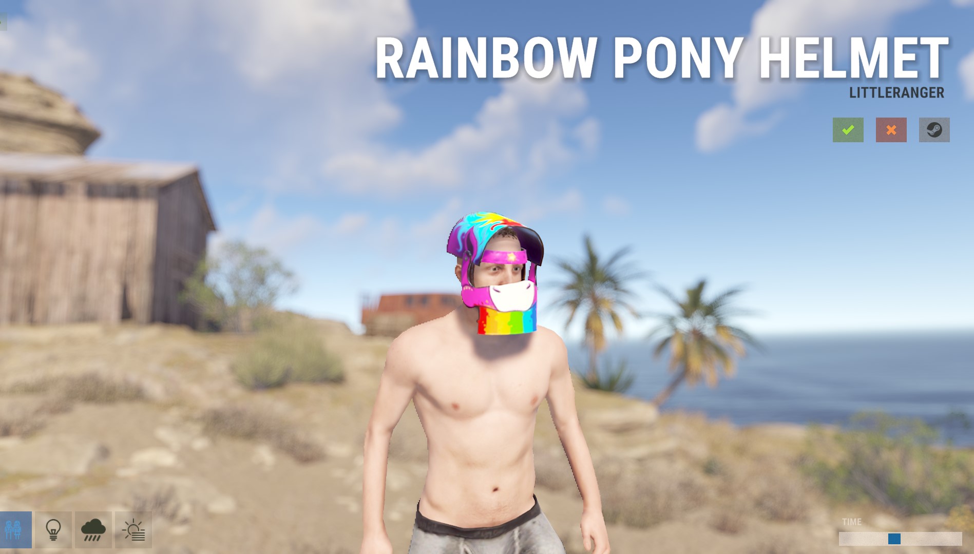 Rainbow Pony Helmet