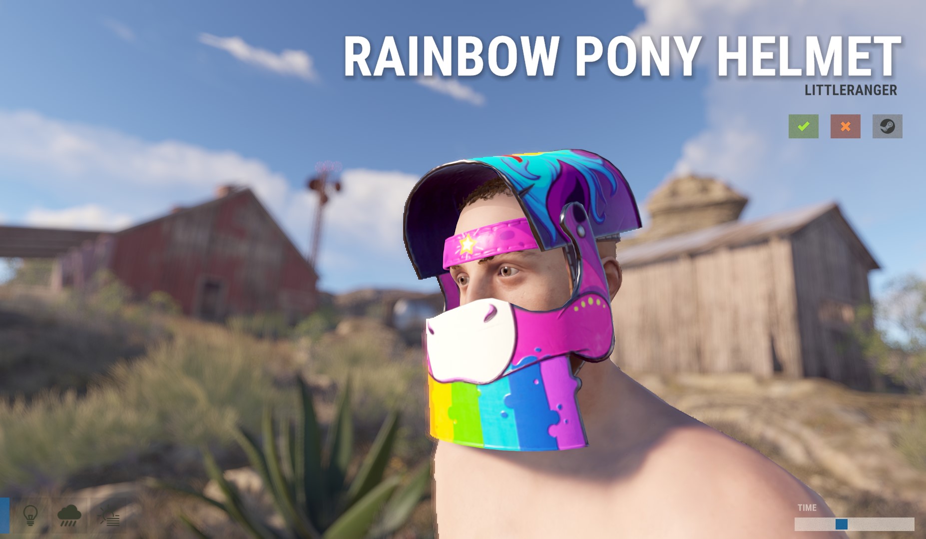 Rainbow Pony Helmet