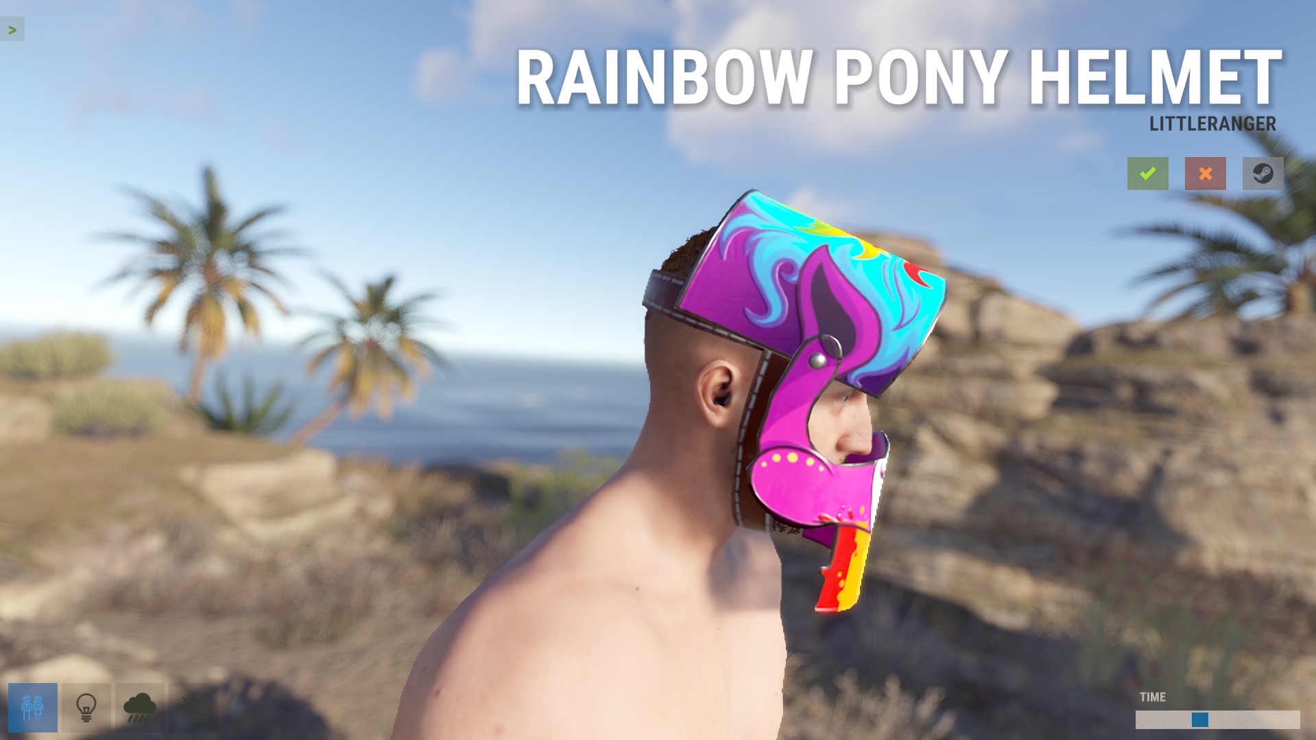 Rainbow Pony Helmet