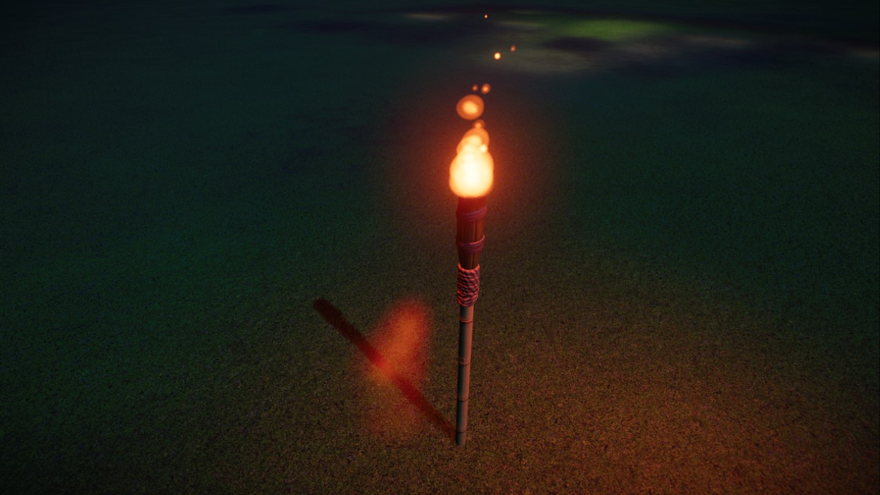 Tiki style - Floor Torch-tall [by stunfish]