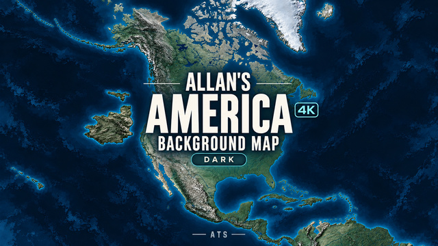 Allan’s America Background Map 4K - Dark