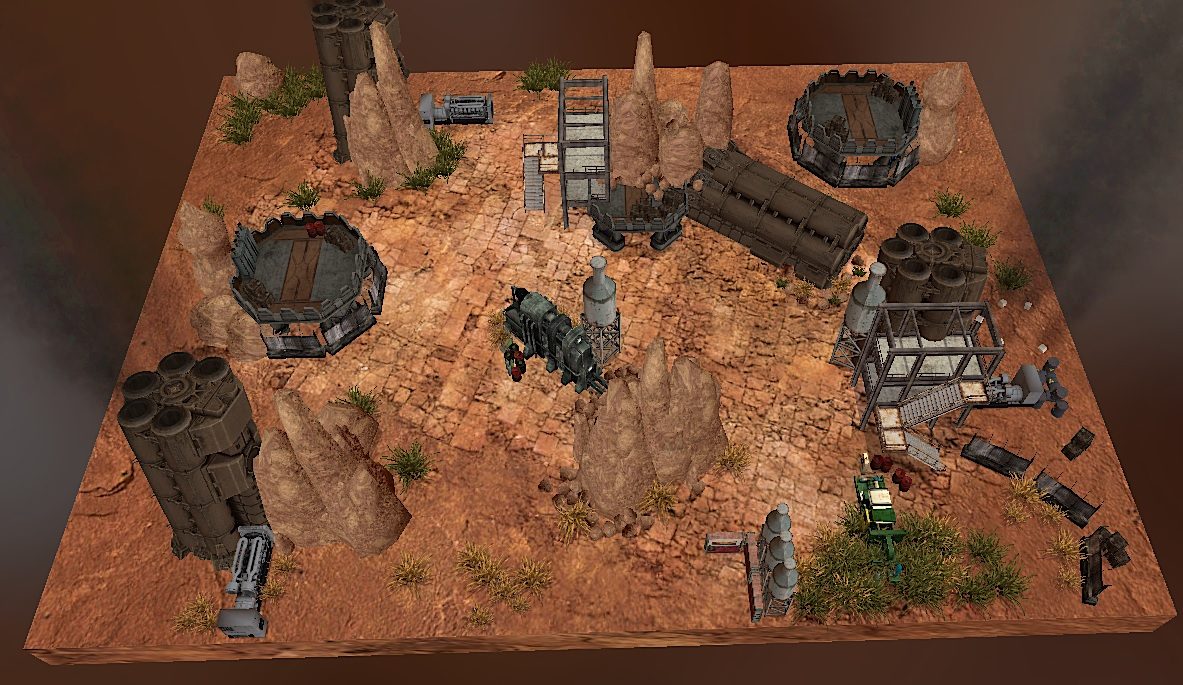 60 x 44 40k Desert Sunken Factory 4x6 by Kharn Modified by Marius Evander