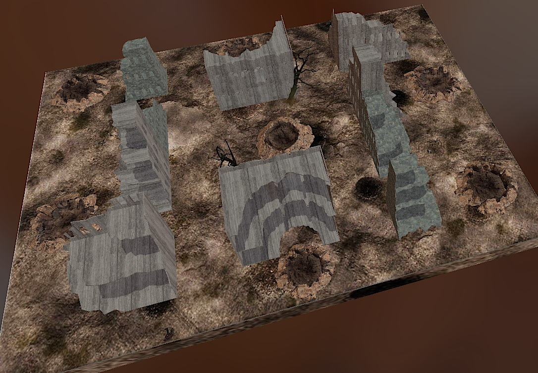60 x 44 Bombed out city - Additive load 40k map by Vanx reimagined for 9th edition by Marius Evander