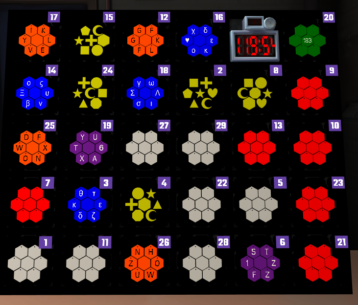 Colored Hexabuttons