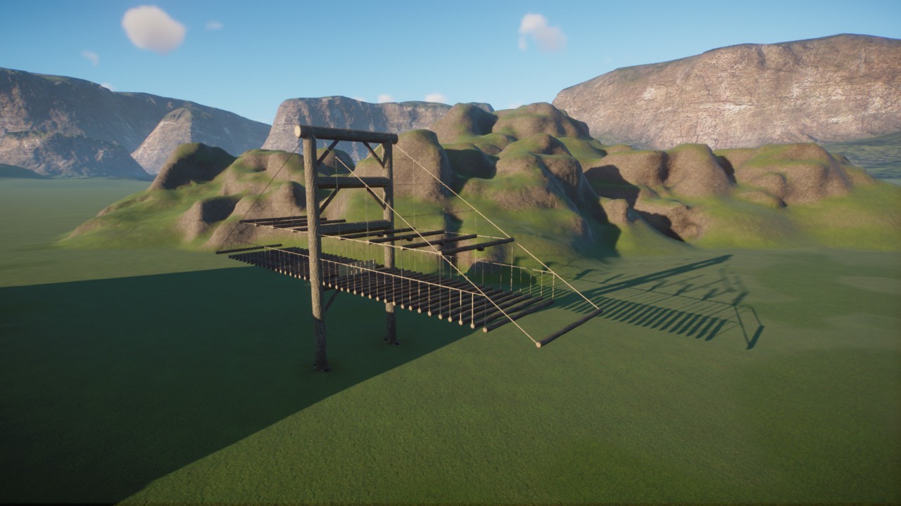 Giant Log Suspension Bridge Wide Grampers62